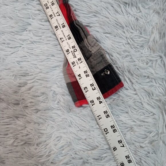 Sims Snowboarding Womens Shirt Red S Plaid Button Up Casual Pockets Comfort Logo - Picture 12 of 12